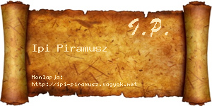 Ipi Piramusz névjegykártya